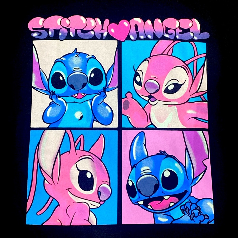 Disney Stitch & Angel Graphic T-Shirt - Size Extra Large XL - NWT - Picture 2 of 3